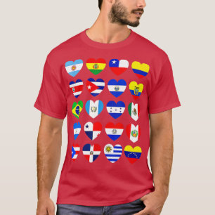 Hispanic Heritage Month Latin All Land Heart T Shirt