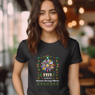 Hispanic Heritage Month Latino Flaggor solros De T Shirt