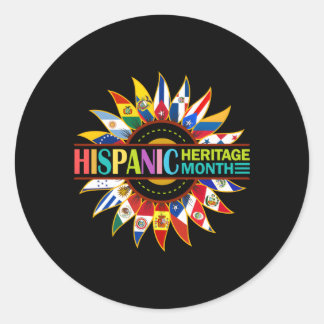Hispanic Heritage Month Latino Land Flaggor Runt Klistermärke