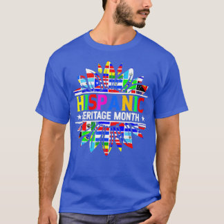 Hispanic Heritage Month Latino Land Flaggor Sol T Shirt