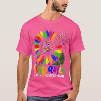 Hispanic Heritage Month Latino Land Flaggor Sol T Shirt