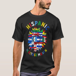 Hispanic Heritage Month Latino Land Flaggor Sol T Shirt