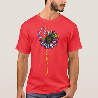 Hispanic Heritage Month Latino Land Flaggor Sol T Shirt