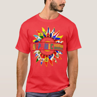 Hispanic Heritage Month Latino Solros Flaggor all T Shirt