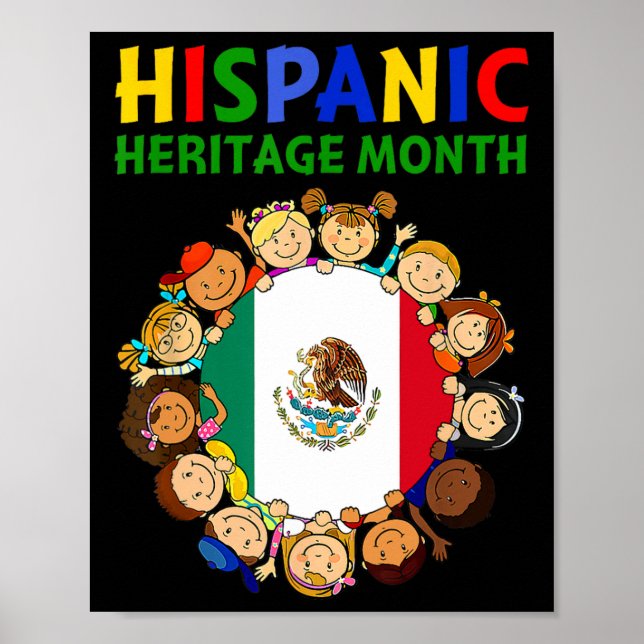 Hispanic Heritage Month Mexico Kids Boys Girls Poster (Framsidan)