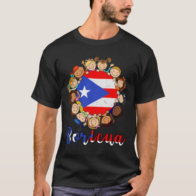 Hispanic Heritage Month Shirt Puerto Rican Flagga  T (Framsida)