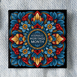Hispanic Heritage Month Talavera-kakelstift Knapp