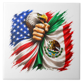 Hispanic Heritage Month USA Mexikos flagga Kakelplatta