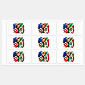 Hispanic Heritage Month USA Mexikos flagga Klistermärke