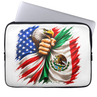 Hispanic Heritage Month USA Mexikos flagga Laptop Fodral