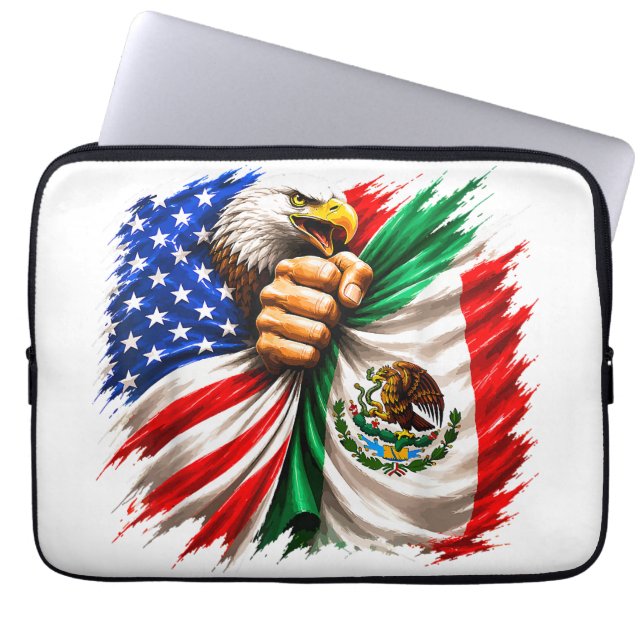 Hispanic Heritage Month USA Mexikos flagga Laptop Fodral (Framsidan)