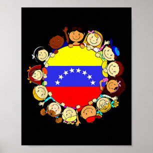 Hispanic Heritage Month Venezuela Kids Boy Venezue Poster