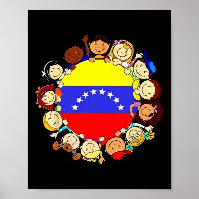 Hispanic Heritage Month Venezuela Kids Boy Venezue Poster (Framsidan)