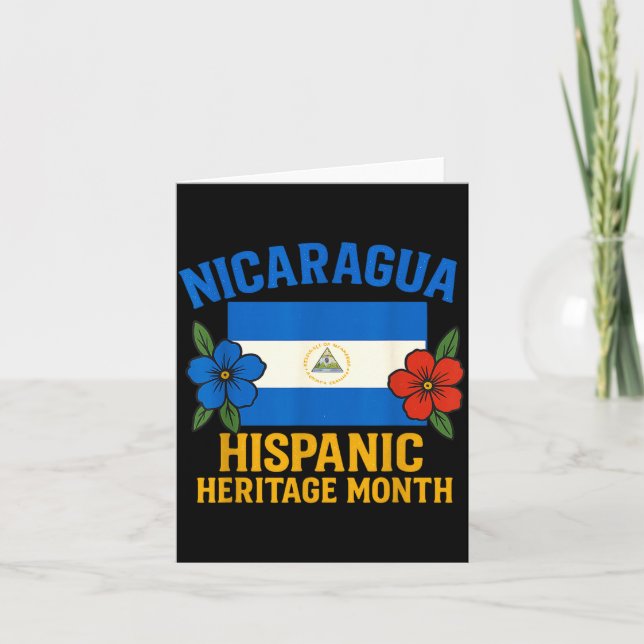 Hispanic Heritage Nicaragua National Month Nicarag Kort (Framsida)