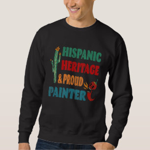 Hispanic Heritage & Proud Painter Lång Ärmad Tröja