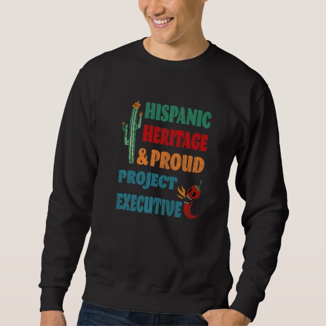 Hispanic Heritage & Proud-projektledare Lång Ärmad Tröja (Framsida)