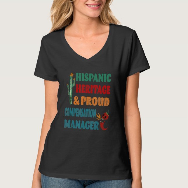 Hispanic Heritage & Stolt ersättningschef T Shirt (Framsida)
