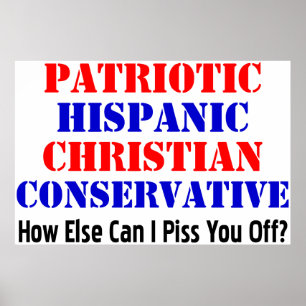 Hispanic-Konservativet! Poster