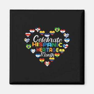 Hispanic Land Flaggor Celebrate Hispanic Herita Magnet
