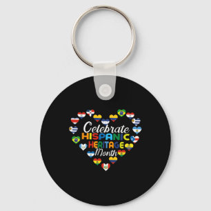 Hispanic Land Flaggor Celebrate Hispanic Herita Nyckelring