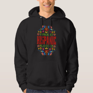 Hispanic Latina Land Flaggor Blommigt Kultur Hispa Hoodie