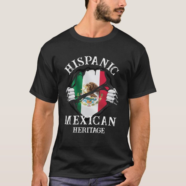 Hispanic Mexican Heritage T-Shirt (Framsida)