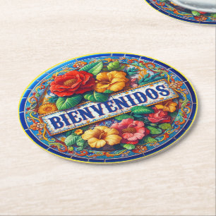 Hispanic Southwest WELCOME Underlägg Papper Rund
