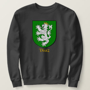 Hispanic Surname Diaz Family Shield Långärmad Tröja