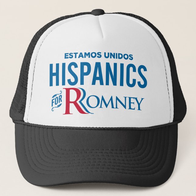 Hispanics för Romney Truckerkeps (Framsida)