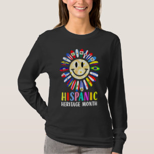Hispanicska länders flaggor Solros Hispanicskt arv T Shirt
