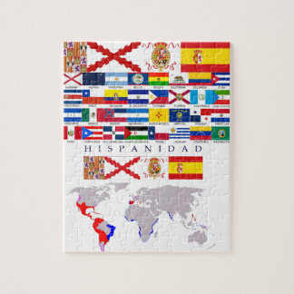 HISPANIDAD orígen con mapa. Puzzle Pussel