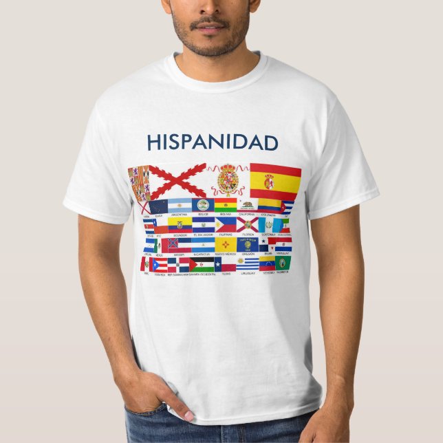 HISPANIDAD orígen y países Tee (Framsida)
