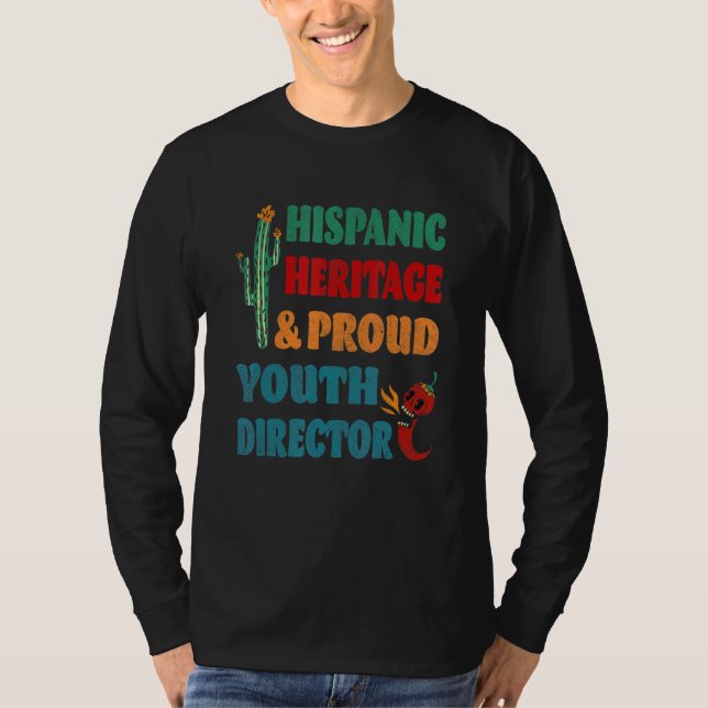 Hispanisk arv och stolt ungdomsledare t shirt (Framsida)