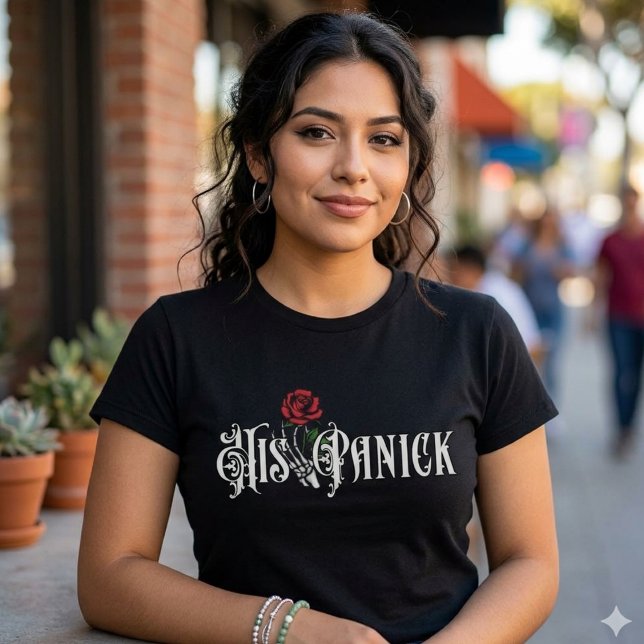 Hispanisk flickvän HisPanick rolig t-shirt (Hispanic girlfriend HisPanick funny tshirt)