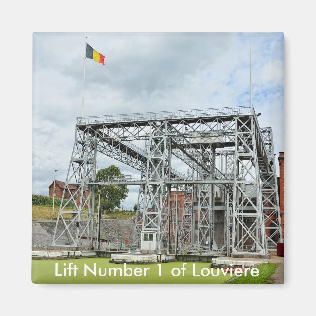 Hiss 1, Louviere i Houdeng-Goegnies Magnet (Framsidan)