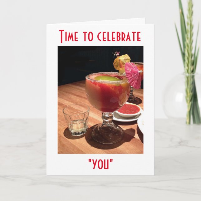 HISS A GLAS HAR VISS ROLIGT FÖR ATT CELEBRAT DIN B KORT (Framsida)