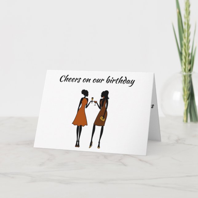 **HISS A GLAS OCH CHEERS** PÅ DELAD BIRTHDAY* KORT (Framsida)
