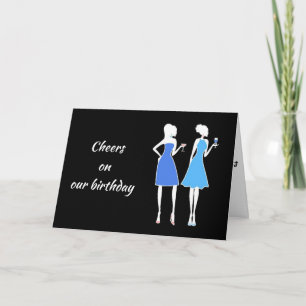 **HISS A GLAS OCH CHEERS** PÅ DELAD BIRTHDAY* KORT