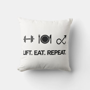 Hiss. Ät. Upprepa. - Motiveringsduglighetsdesign Kudde