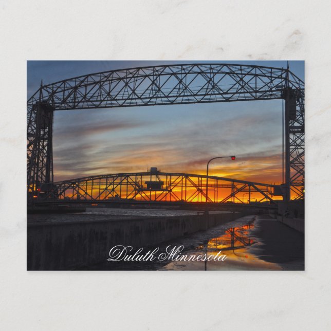 Hiss Bridge Duluth Minnesota Vykort (Framsida)