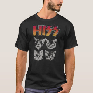 Hiss Cat Funny Cats Kittens Rock musik Cat Lover H T Shirt