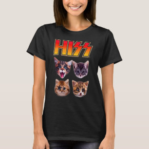 Hiss Cat Kittens Rock musik Cat Hiss T Shirt