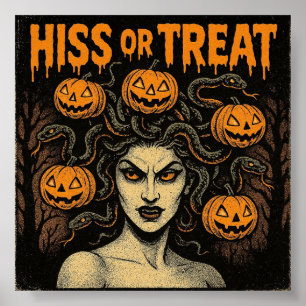 Hiss eller Treat Halloween Poster