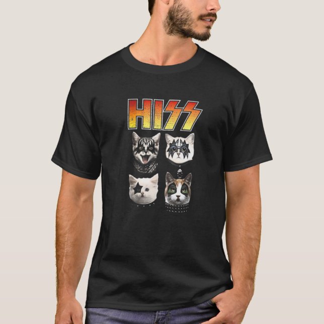 HISS Funny Cat Hiss Cat Lover Hiss Cat T Shirt (Framsida)