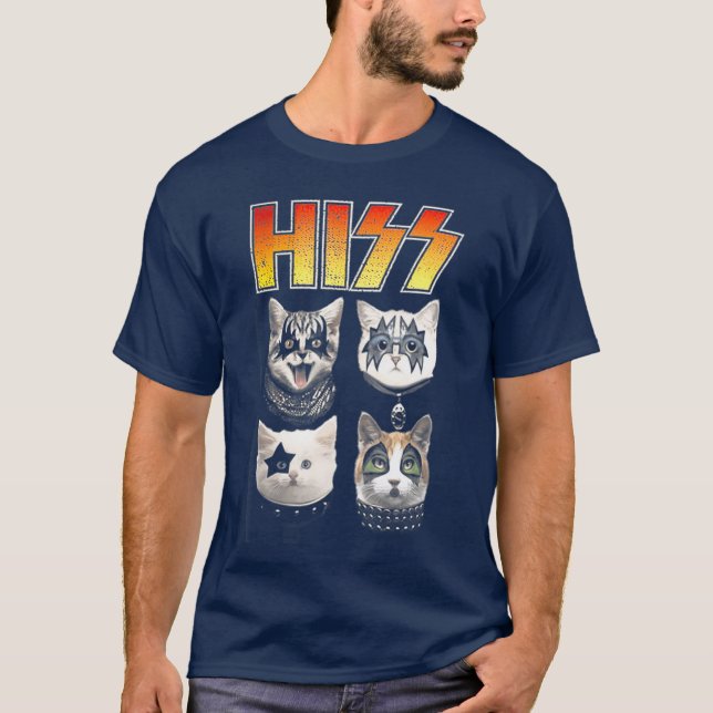 HISS Funny Cat Shirt Hiss Shirt Cat Lover Hiss T Shirt (Framsida)