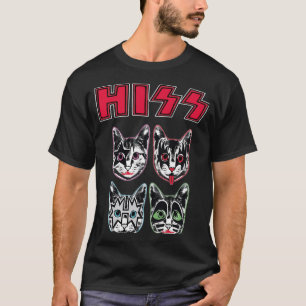Hiss Funny Cats Kittens Sten Rockin T Shirt