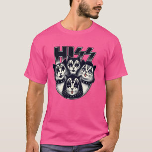 Hiss Funny Cats Kittens Sten Rockin T Shirt