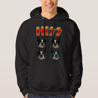 Hiss Funny Cute Boston Terrier Hund älskare Hoodie