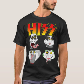 Hiss Funny Snake Älskare Rock and roll Band Idea T Shirt