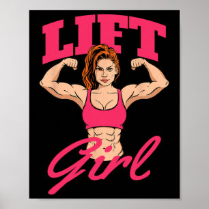 Hiss Girl - Workout Gym Weightlift Bodybuilding Poster